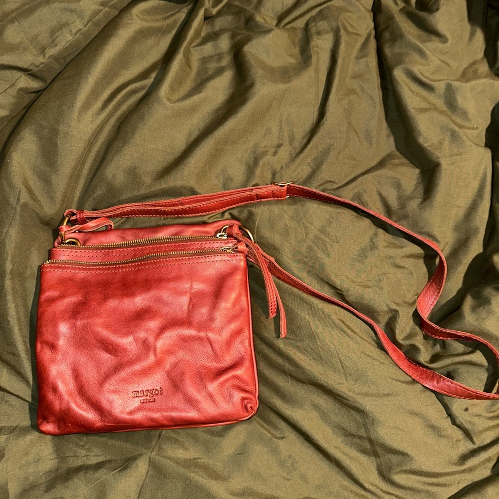Margot New York brand brown leather crossbody